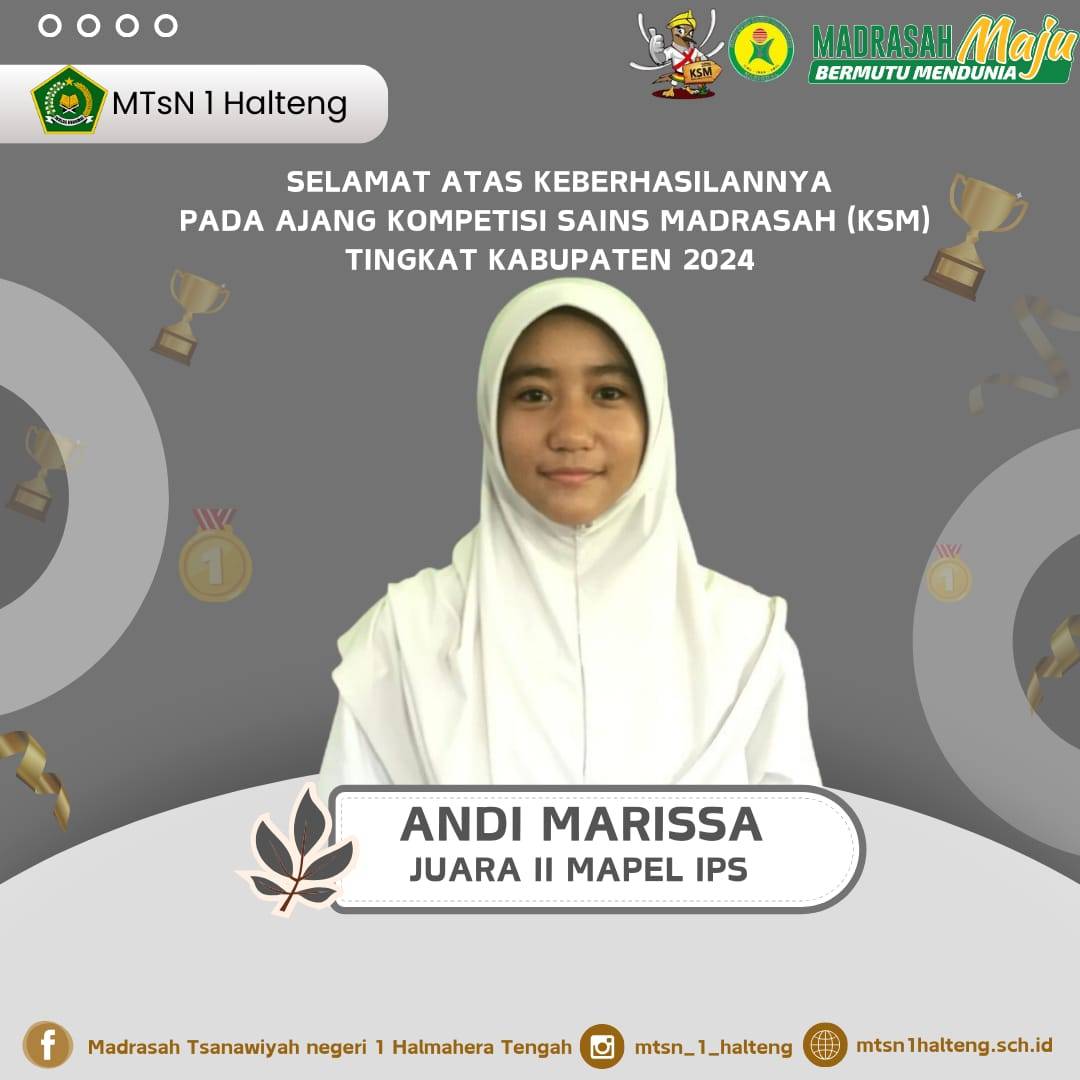 JUARA II MAPEL IPS PADA AJANG KSM TINGKAT KABUPATEN