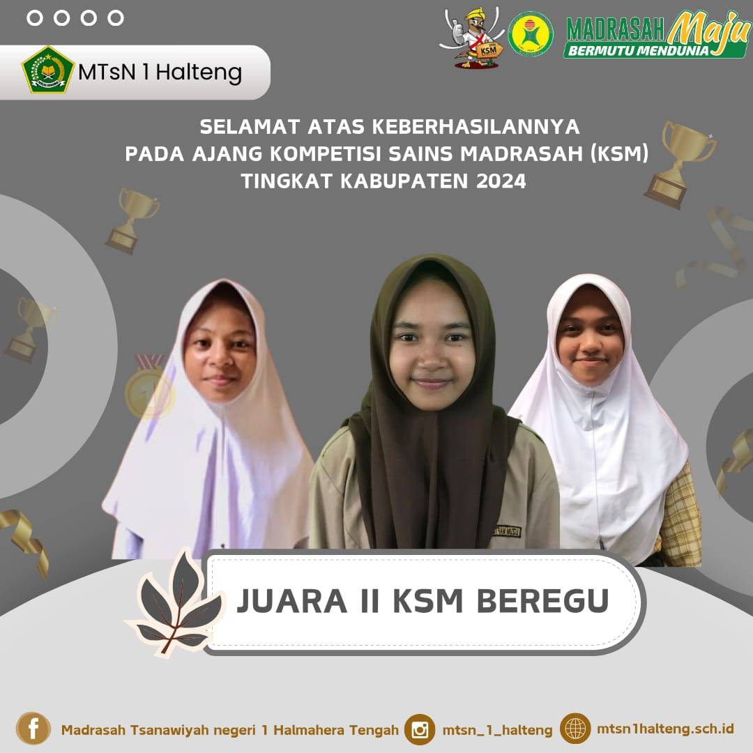 JUARA II KATEGORI BEREGU PADA AJANG KSM KABUPATEN 